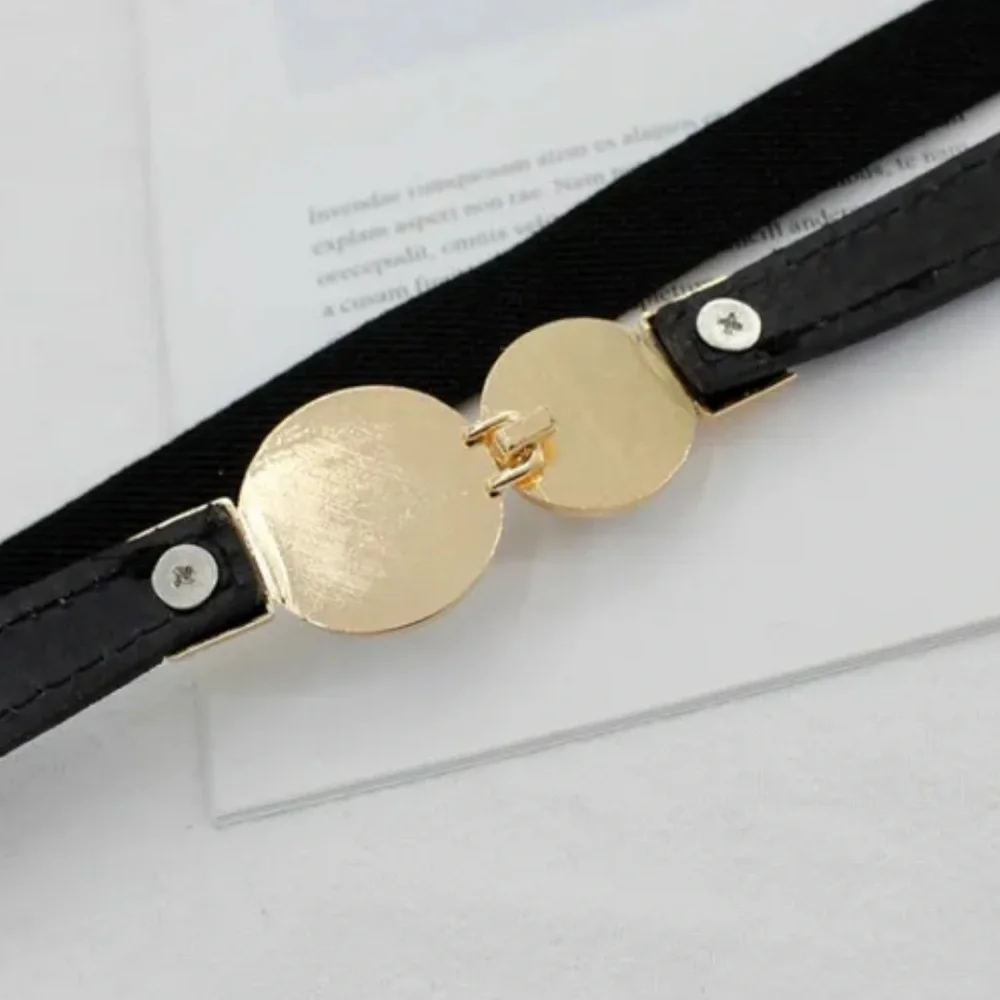 NEW| Women’s Thin Statement Black Pearl Chic & Trendy Belt